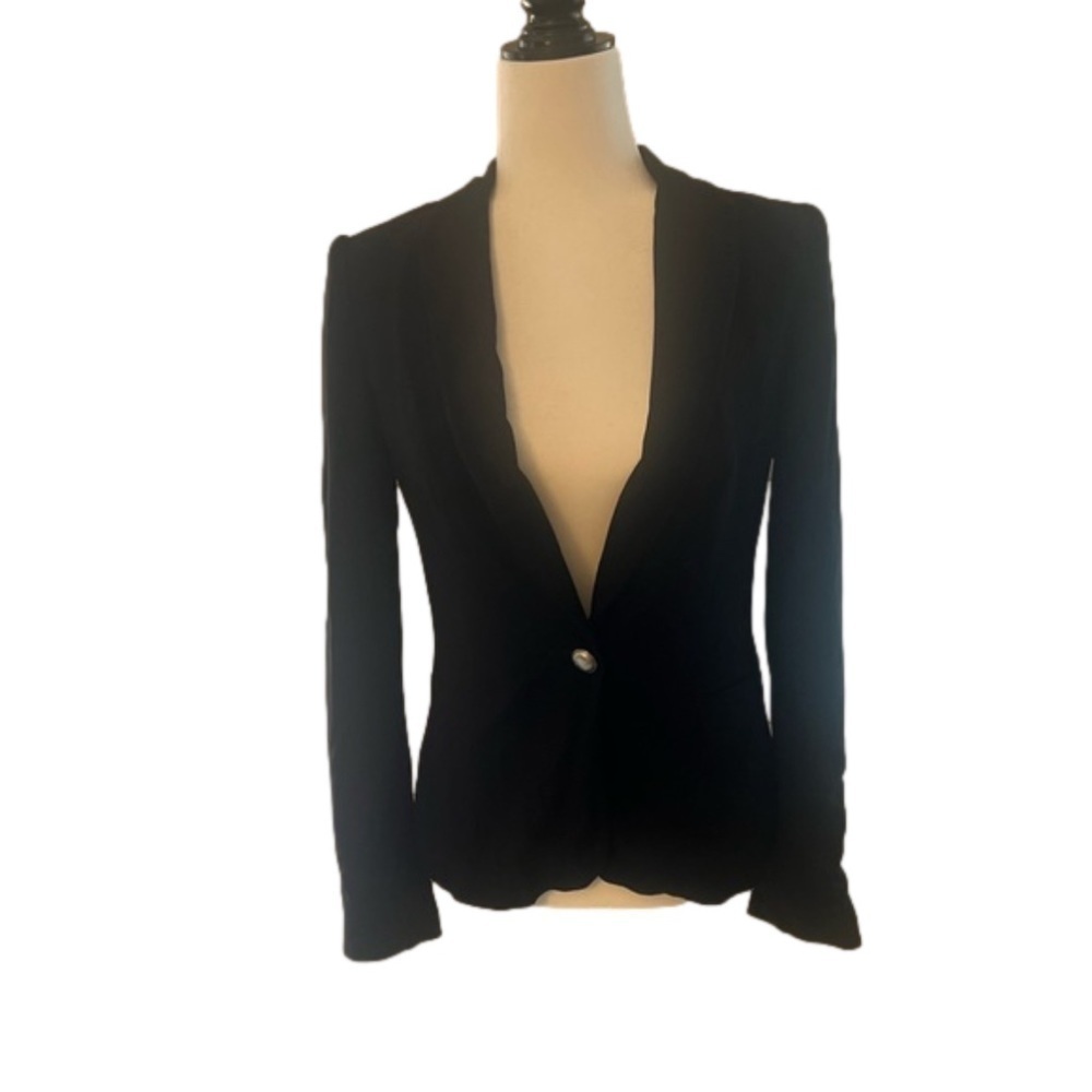 NWOT Zara Shawl Collar Single Breasted Blazer with Decorative Button Closure